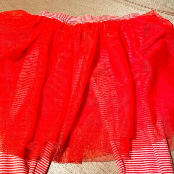 Carters Red & White Stripe Tutu Leggins size 4T - Picture 3 of 9